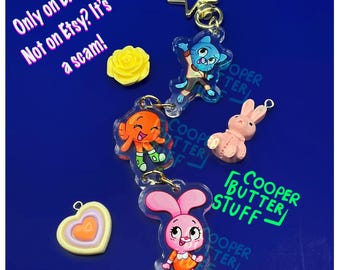 Gumball Watterson Siblings CooperButterStuff Triple Charm Keychain Darwin anias