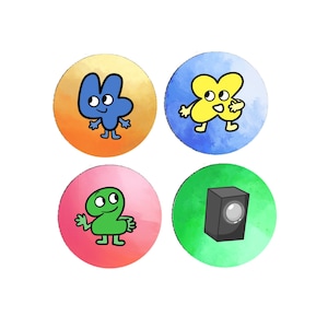 Battle for Dream Island HAVE COTS Sticker Pack Bfb Fan Art Bfdi Leafy BFDI  Teardrop Bfdi Ruby Bfdi Gelatin Bfdi Bubble Bfb 