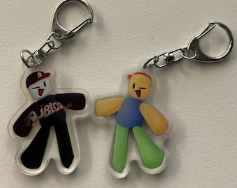 Noob and Guest keychain roblox gaming merch