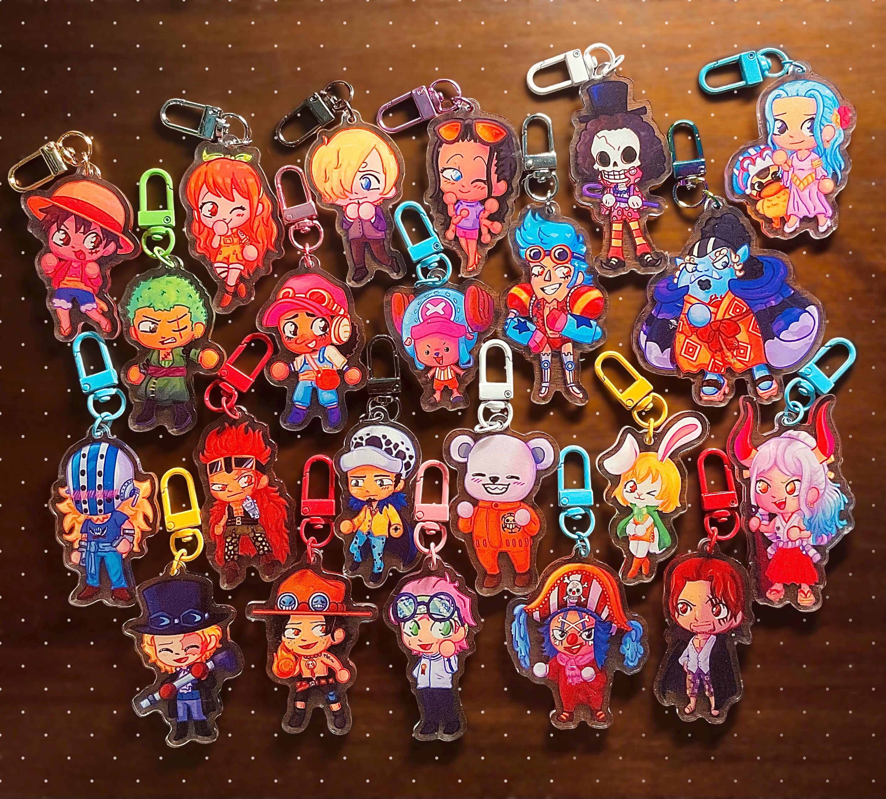 Pirate Anime Keychain Characters, Won Peace OP Inspired Ocean