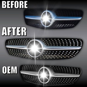 Diamond Grille Decals for Mercedes Benz C Class A Class CLA/E-Class/GLC/S550/SLC