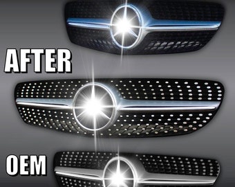 Diamond Grille Decals for Mercedes Benz C Class A Class CLA/E-Class/GLC/S550/SLC