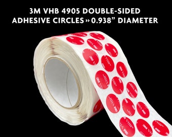3M VHB 4905 Double-Sided Adhesive Circles >> 0.938" Diameter