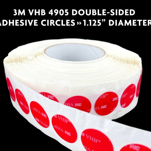 3M VHB 4905 Double-Sided Adhesive Circles >> 1.125" Diameter