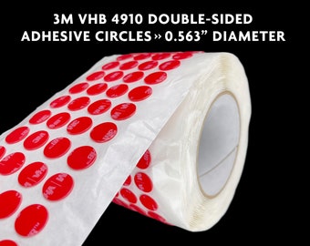 3M VHB 4910 Double-Sided Adhesive Circles >> 0.563" Diameter