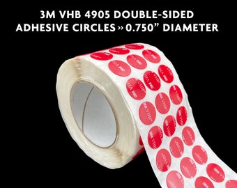 3M VHB 4905 Double-Sided Adhesive Circles >> 0.750" Diameter