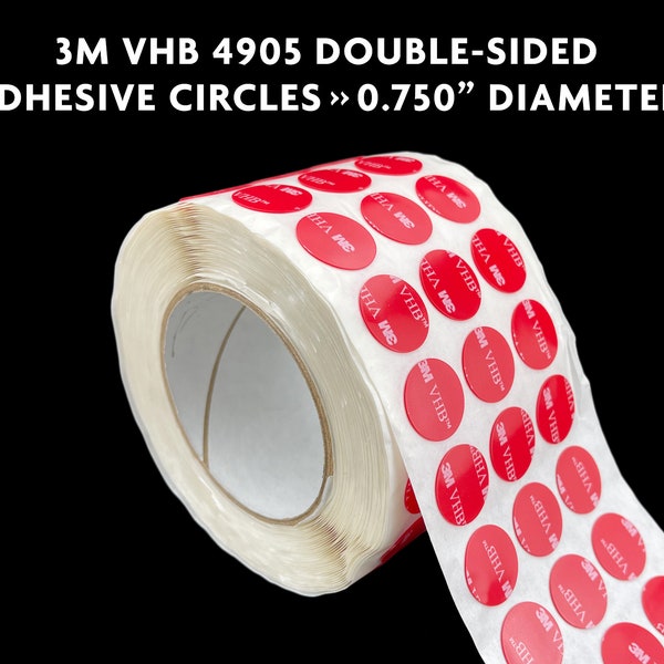 3M VHB 4905 Double-Sided Adhesive Circles >> 0.750" Diameter