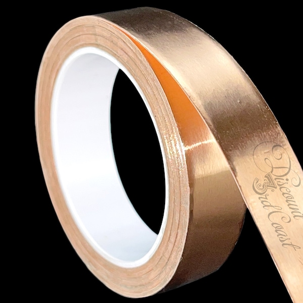 Copper Foil Conductive Tape, 1/2" Wide x 18 Feet Long, EMI/RFI Shielding, Electrical Repair, Decorative Crafts