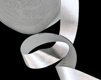 Sold by the Yard: 3M 8910 Silver Reflective Sew-on Fabric, 1" Wide