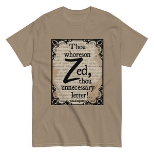 Carta desnecessária - Camiseta clássica masculina Shakespeare Insult