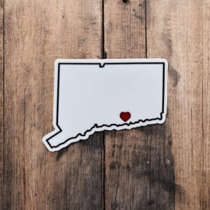 Connecticut Shoreline Love Sticker