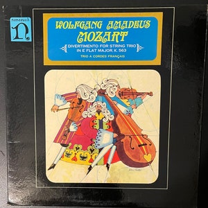 Vintage Vinyl - Wolfgang Amadeus Mozart, Trio A Cordes Francais - H-71102 - Classical - Nonesuch Records - 1966 - VG+
