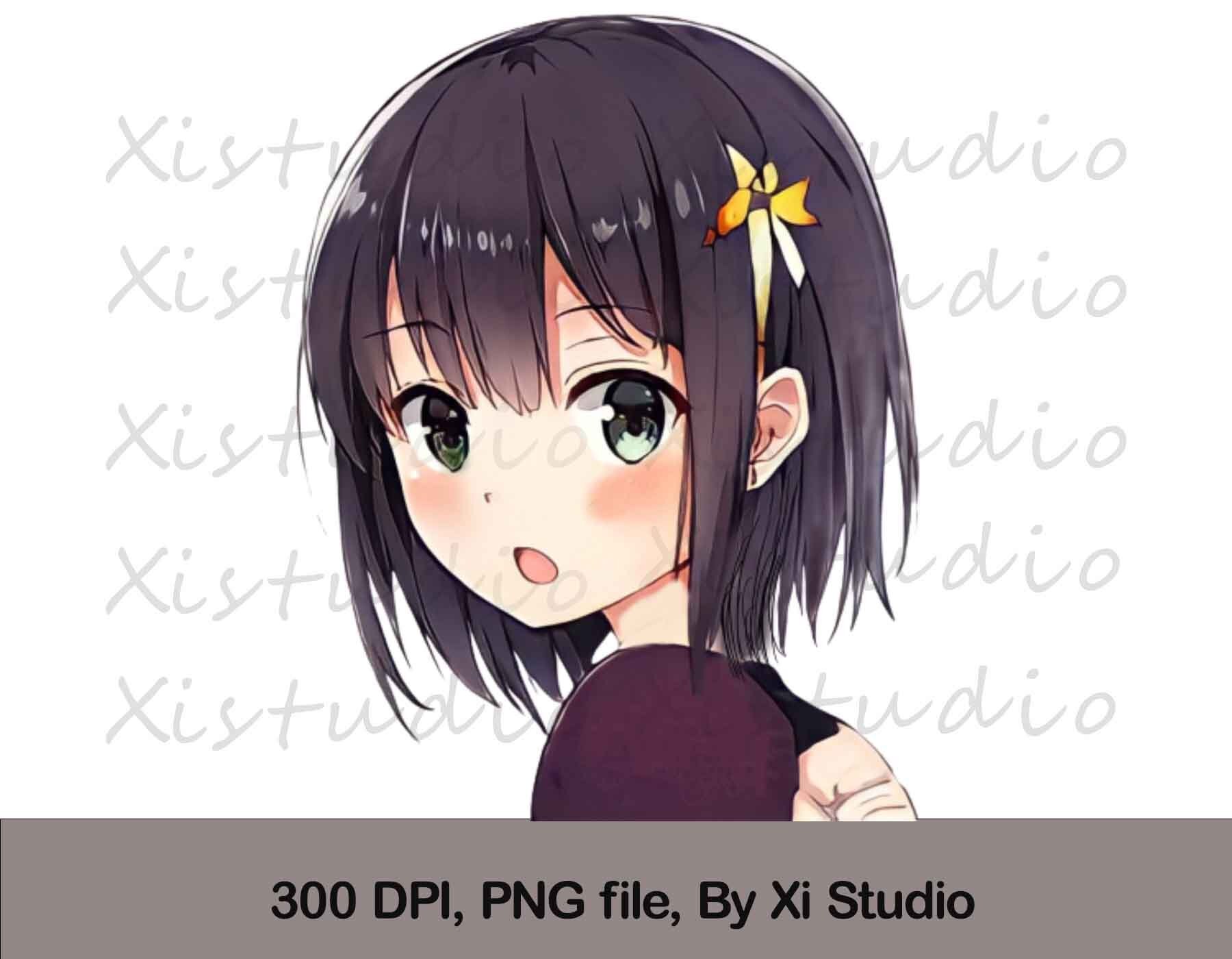 Cute Anime Female Character Cartoon Sublimation Design - Etsy