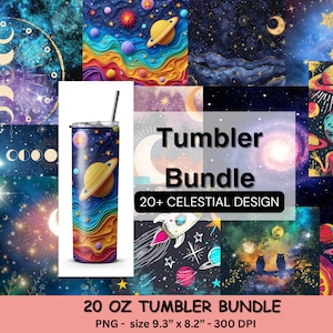 Design-Bundle, verschiedene 20 Unzen himmlische Becherverpackung, himmlischer Mond und Sonne, Galaxie, Astrologie, Universum, Bündel, Tumbler Sublimationsdesign