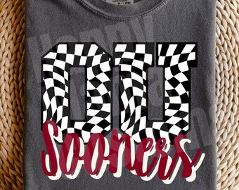 Checkered OU PNG, Oklahoma University PNG, Vintage ou png, ou sublimation image, ou gameday tee, unique ou png