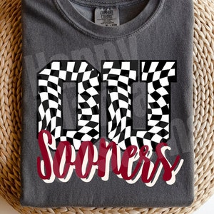 Checkered OU PNG, Oklahoma University PNG, Vintage ou png, ou sublimation image, ou gameday tee, unique ou png