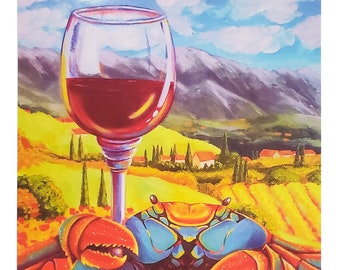 Tipsy Crab Print