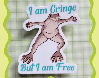 Free Cringe vinyl Sticker