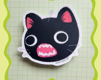 Screaming Cat Vinyl Sticker