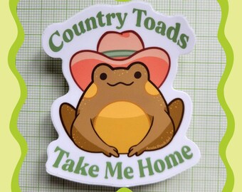 Country Toad Vinyl Sticker
