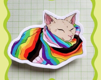Pride Purrito vinyl sticker