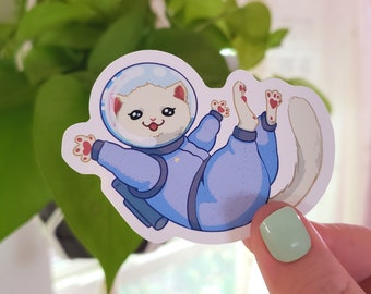 Space Cat Vinyl Sticker