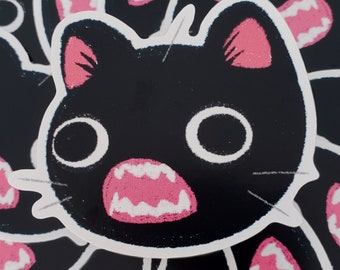 Screaming Cat Vinyl Sticker