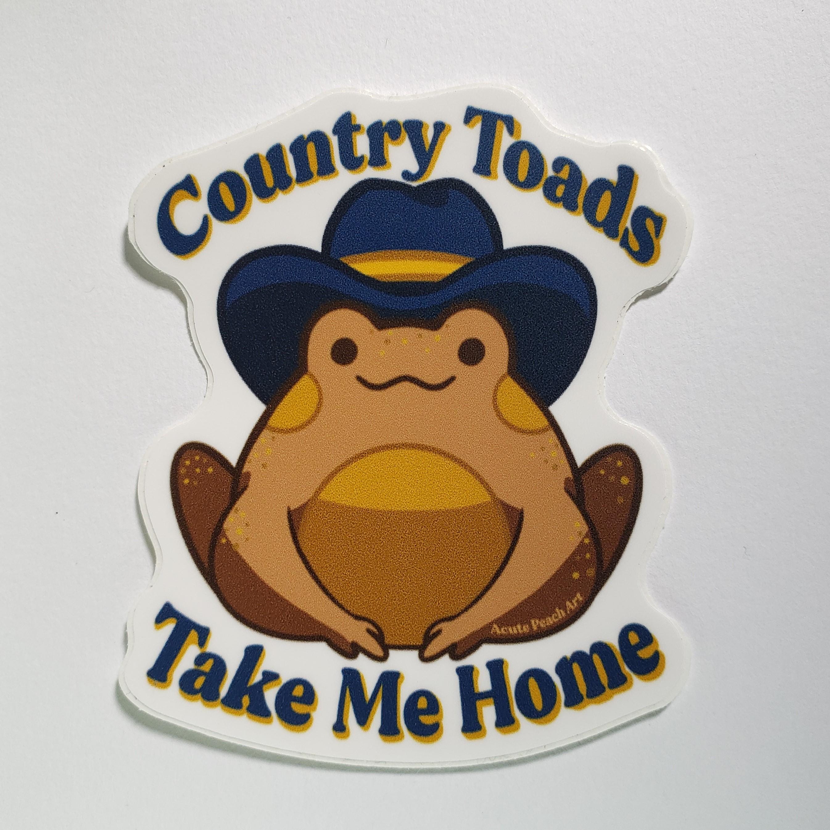 Country Toad Vinyl Sticker - Etsy