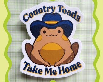 Country Toad Vinyl Sticker