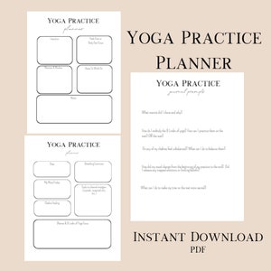Simple Yoga Practice Planner | Yoga Journal | Yoga Class Planner | Yoga Teacher Aid | Instant Download PDF | Yoga Prompts | Yoga Tracker