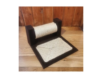 Sisal Cat Scratch Pad and Roller Toy with Bells, Kitten Scratch Post
