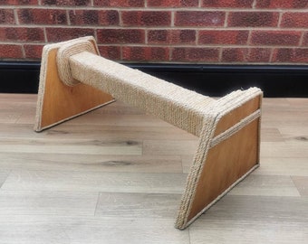 Handmade Horizontal Cat Scratch Post, Sisal Rope Scratching Beam