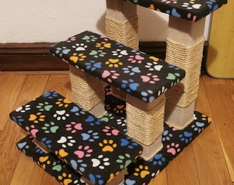 Pet Stairs, Cat Steps, Dog Steps, Pet Steps For Elderly Animals With Scratching Posts Vegan Friendly By Playtime4Pets