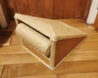 Slanted Cat Scratcher With Roller Toy By Playtime4Pets