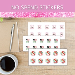 No Spend Planner Stickers | Budget Planner Tool