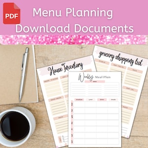 Weekly Meal Planning Tools | DIGITAL Documents | Budget Mum UK