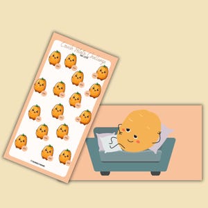 May include: A peach-coloured card featuring the text "Couch Potato Challenge" and illustrations of smiling potatoes. The card has a series of potato illustrations with the amount "£20" below each. A separate illustration shows a potato relaxing on a couch.