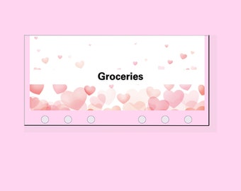 Sobres de efectivo personalizados A6 / Insertos laminados para carpetas de presupuesto