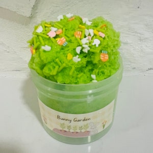 Easter Slime Bunny Garden Slime cloud cream slime shop Easter slime Lemon Pound Cake Easter basket fillers