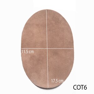 Paire De Patchs Ovales En Cuir Synthétique à Coudre - Pour Réparation Et Décoration Vêtements (Coude, Genou) - Environ 14x9cm