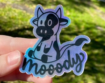 Moody Cow Sticker