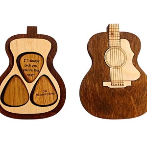 Personalisiertes Geschenk für ihn Plektrum Halter Box Gitarre Geschenke Weihnachtsgeschenkidee für ihn, Plektrum Fall Geschenk Mann Freund Musiker Bild 8