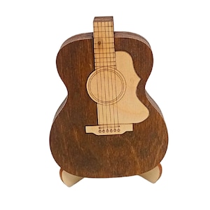 Cadeau personnalisé pour lui, boîte de support de médiator pour guitare, cadeaux guitare, idée cadeau de Noël pour lui, étui pour médiator, cadeau homme petit ami musicien Brown