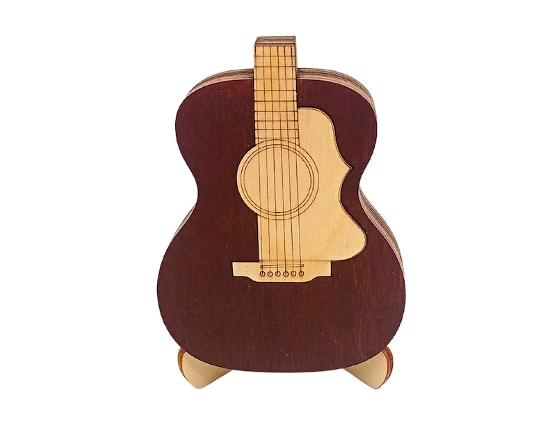 Personalisiertes Geschenk für ihn Plektrum Halter Box Gitarre Geschenke Weihnachtsgeschenkidee für ihn, Plektrum Fall Geschenk Mann Freund Musiker Red