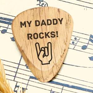 Personalized Guitar Pick with Pick Box, Gift For Guitar Player Custom wooden Plectrum Birthday Gift, Personalised Wooden Guitar Pick Only Pick