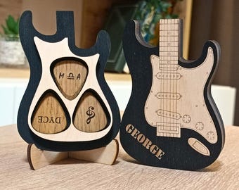 Personalized Guitar Pick Holder, Musician Gift, Guitar Pick Case, Guitar Gifts, Christmas Gift for Him, Birthday Gift, Fathers Day Gift