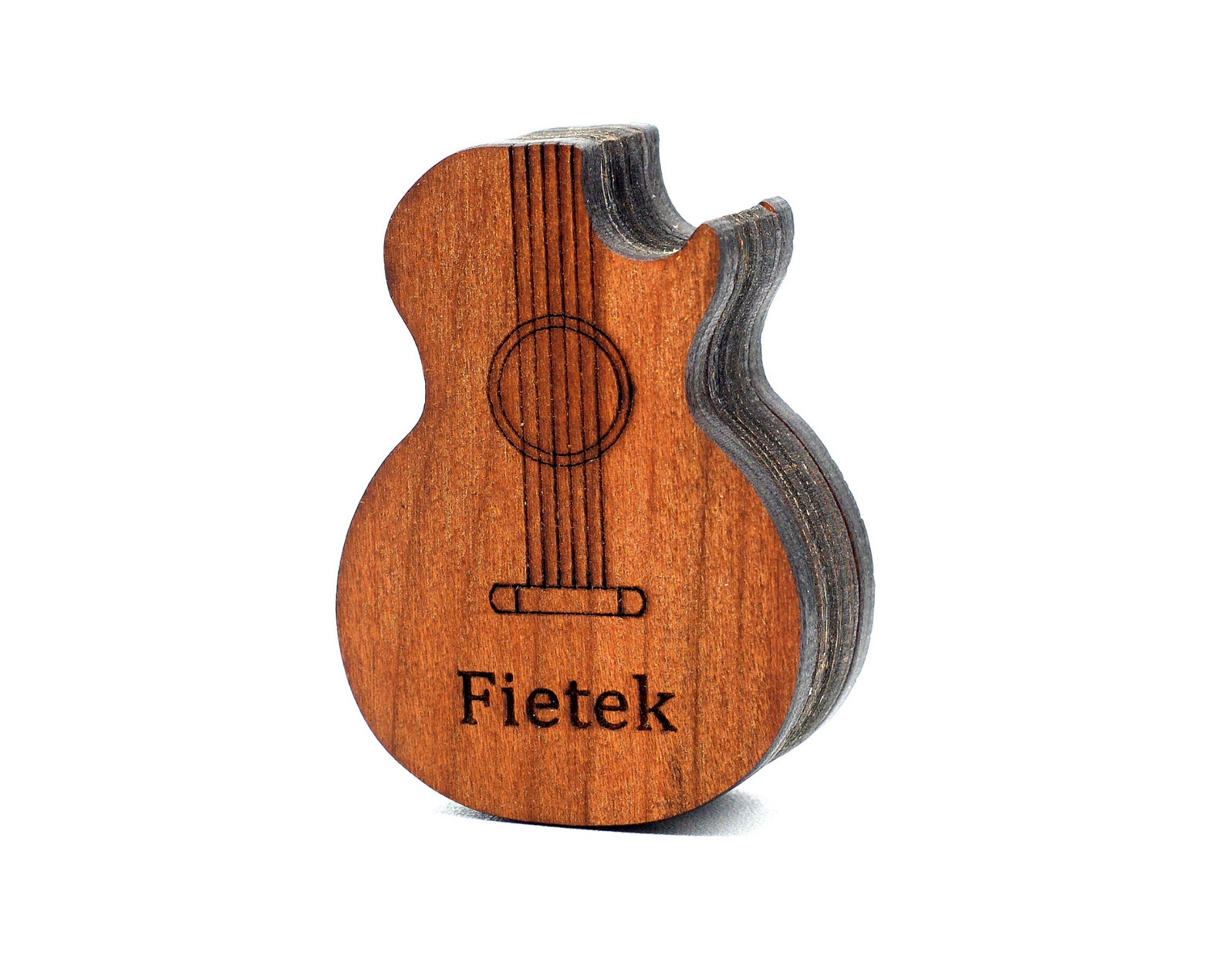 Personalized Guitar Pick Box Custom Wood Pick Holder Etsy