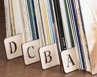 Separadores de Vinilos Personalizados, Organizador de Discos LP, Regalo para Hombre Amante de la Música, Accesorios para Colección