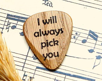 Custom Personalized Wooden Guitar Pick Plectrum Engraved Christmas Gift for Guitar Player Musician Boyfriend Him Unique Gift for Dad Husband
