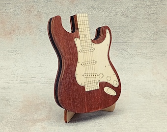 Cadeau de porte-médiator de guitare personnalisé pour petit ami cadeau de Noël pour lui médiator en bois gravé étui de médiator de guitare musiciens cadeaux personnalisés pour hommes